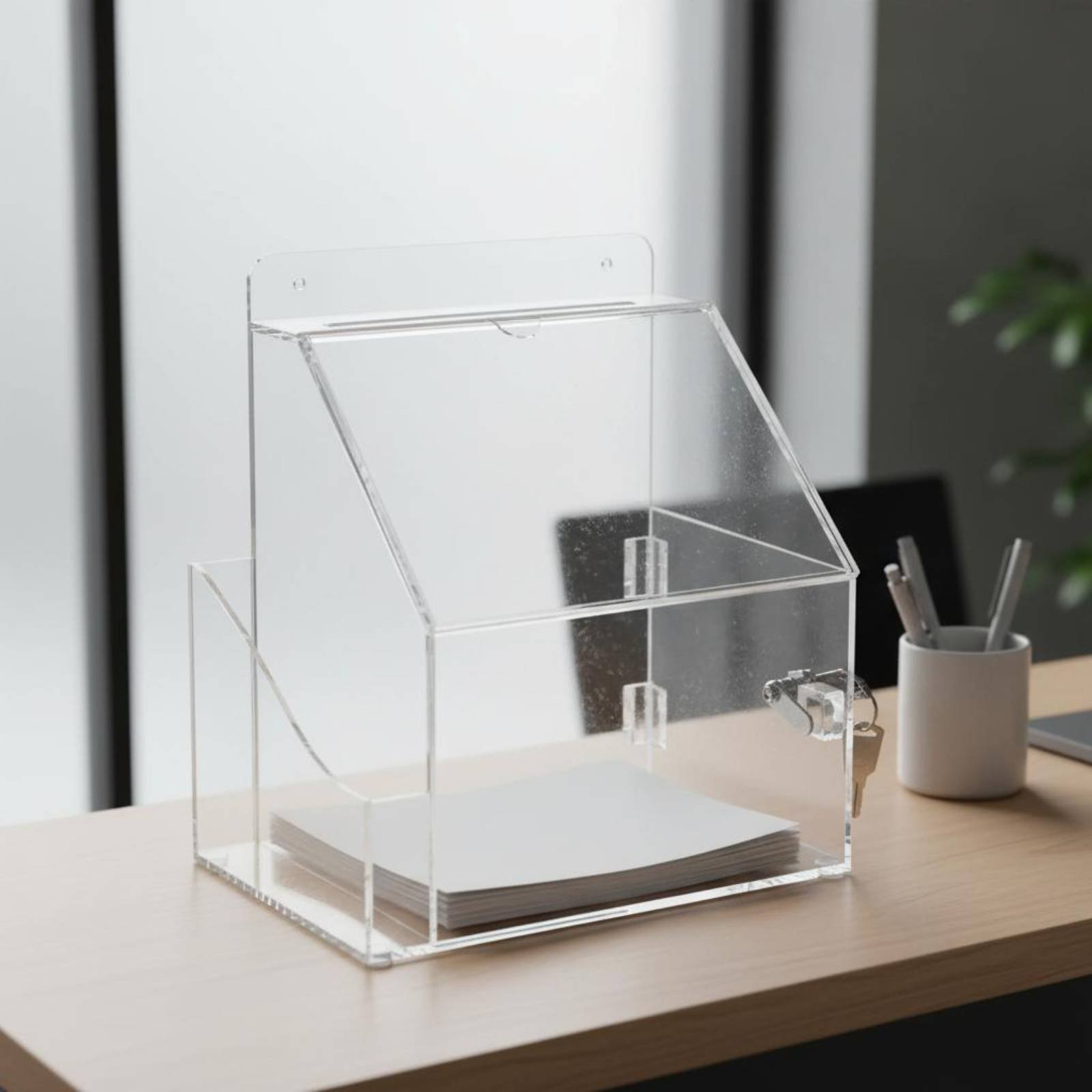 Acrylic Donation Charity Box W - Phone Accessories Company ulasan dan harga