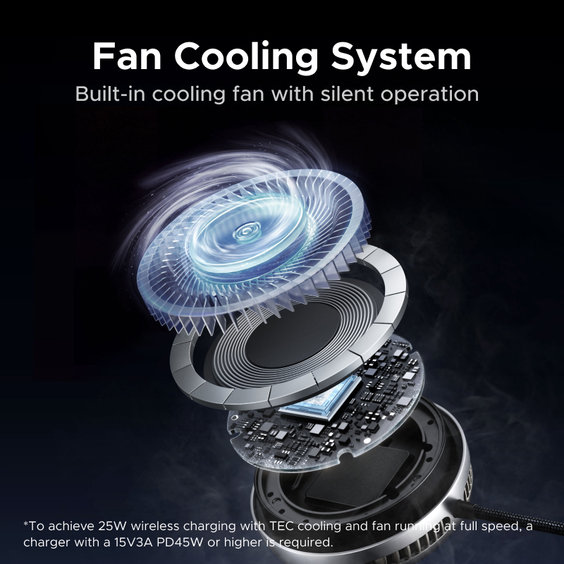 UGREEN MagFlow Pro Qi2.2 25W M - Phone Cooling Fan ulasan dan harga